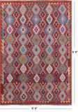 Reversible Kilim Flat Weave Wool On Wool Rug - 6' 9" X 9' 8" - Golden Nile