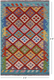 Reversible Kilim Flat Weave Wool On Wool Rug - 3' 3" X 5' 0" - Golden Nile