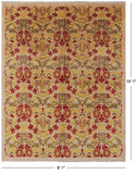 William Morris Handmade Wool Area Rug - 8' 1" X 10' 1" - Golden Nile