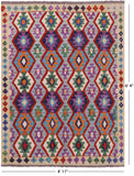 Reversible Kilim Flat Weave Wool On Wool Rug - 4' 11" X 6' 4" - Golden Nile