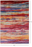 Tribal Persian Gabbeh Hand Knotted Wool Rug - 4' 0" X 5' 11" - Golden Nile