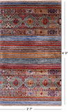 Khorjin Persian Gabbeh Handmade Wool Rug - 2' 7" X 4' 3" - Golden Nile
