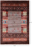 Tribal Persian Gabbeh Hand Knotted Wool Rug - 5' 6" X 8' 1" - Golden Nile