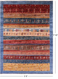 Tribal Persian Gabbeh Hand Knotted Wool Rug - 5' 9" X 7' 10" - Golden Nile