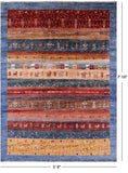 Tribal Persian Gabbeh Hand Knotted Wool Rug - 5' 9" X 7' 10" - Golden Nile
