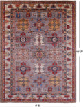 Super Kazak Handmade Wool Rug - 8' 5" X 11' 7" - Golden Nile