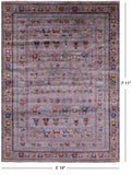 Grey Tribal Persian Gabbeh Hand Knotted Wool Rug - 5' 10" X 7' 11" - Golden Nile