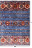 Blue Khorjin Persian Gabbeh Handmade Wool Rug - 2' 8" X 4' 1" - Golden Nile