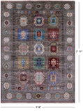 Turkmen Ersari Handmade Wool Rug - 5' 8" X 7' 11" - Golden Nile
