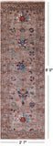 Peshawar Hand Knotted Wool Runner Rug - 2' 7" X 8' 0" - Golden Nile