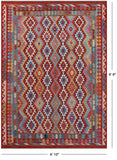 Reversible Kilim Flat Weave Wool On Wool Rug - 6' 10" X 9' 9" - Golden Nile