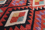 Reversible Kilim Flat Weave Wool On Wool Rug - 6' 10" X 9' 10" - Golden Nile