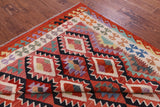 Reversible Kilim Flat Weave Wool On Wool Rug - 6' 10" X 9' 10" - Golden Nile