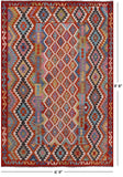 Reversible Kilim Flat Weave Wool On Wool Rug - 6' 9" X 9' 8" - Golden Nile
