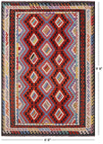 Reversible Kilim Flat Weave Wool On Wool Rug - 6' 8" X 9' 8" - Golden Nile
