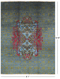William Morris Handmade Wool Area Rug - 8' 1" X 10' 8" - Golden Nile