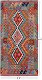 Reversible Kilim Flat Weave Wool On Wool Rug - 3' 4" X 6' 7" - Golden Nile