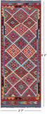Reversible Kilim Flat Weave Wool On Wool Rug - 2' 7" X 6' 2" - Golden Nile