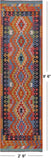 Reversible Kilim Flat Weave Wool On Wool Runner Rug - 2' 9" X 9' 6" - Golden Nile