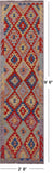 Reversible Kilim Flat Weave Wool On Wool Runner Rug - 2' 8" X 9' 6" - Golden Nile