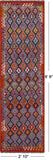 Reversible Kilim Flat Weave Wool On Wool Runner Rug - 2' 10" X 9' 9" - Golden Nile