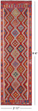 Reversible Kilim Flat Weave Wool On Wool Runner Rug - 2' 11" X 9' 6" - Golden Nile