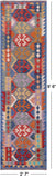 Reversible Kilim Flat Weave Wool On Wool Runner Rug - 2' 7" X 9' 6" - Golden Nile