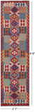 Reversible Kilim Flat Weave Wool On Wool Runner Rug - 2' 7" X 9' 8" - Golden Nile