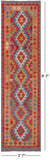 Reversible Kilim Flat Weave Wool On Wool Runner Rug - 2' 7" X 9' 7" - Golden Nile