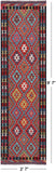 Reversible Kilim Flat Weave Wool On Wool Runner Rug - 2' 7" X 9' 7" - Golden Nile