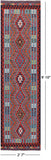 Reversible Kilim Flat Weave Wool On Wool Runner Rug - 2' 7" X 9' 10" - Golden Nile