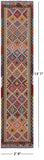 Reversible Kilim Flat Weave Wool On Wool Runner Rug - 2' 9" X 13' 1" - Golden Nile