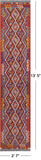 Reversible Kilim Flat Weave Wool On Wool Runner Rug - 2' 7" X 13' 5" - Golden Nile