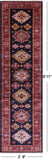 Blue Super Kazak Hand Knotted Wool Runner Rug - 2' 9" X 9' 11" - Golden Nile