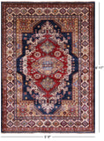 Blue Super Kazak Hand Knotted Wool Rug - 5' 0" X 6' 11" - Golden Nile
