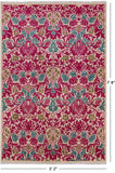 Ivory William Morris Hand Knotted Wool Area Rug - 5' 2" X 7' 8" - Golden Nile