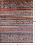 Khorjin Persian Gabbeh Hand Knotted Wool Rug - 8' 1" X 10' 4" - Golden Nile