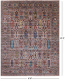 Turkmen Ersari Hand Knotted Wool Rug - 8' 0" X 10' 0" - Golden Nile