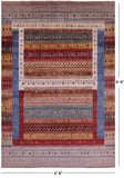 Persian Tribal Gabbeh Hand Knotted Wool Rug - 6' 8" X 9' 9" - Golden Nile