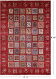 Peshawar Hand Knotted Wool Rug - 5' 9" X 8' 2" - Golden Nile