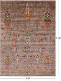 Tribal Persian Gabbeh Handmade Wool Rug - 5' 9" X 7' 10" - Golden Nile