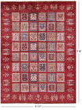 Red Garden Design Persian Hand Knotted Wool Rug - 5' 11" X 7' 9" - Golden Nile