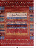 Tribal Persian Gabbeh Hand Knotted Wool Rug - 5' 9" X 7' 10" - Golden Nile