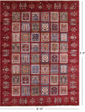 Red Garden Design Persian Hand Knotted Wool Rug - 5' 11" X 7' 7" - Golden Nile