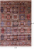 Tribal Persian Gabbeh Hand Knotted Wool Rug - 5' 9" X 8' 2" - Golden Nile