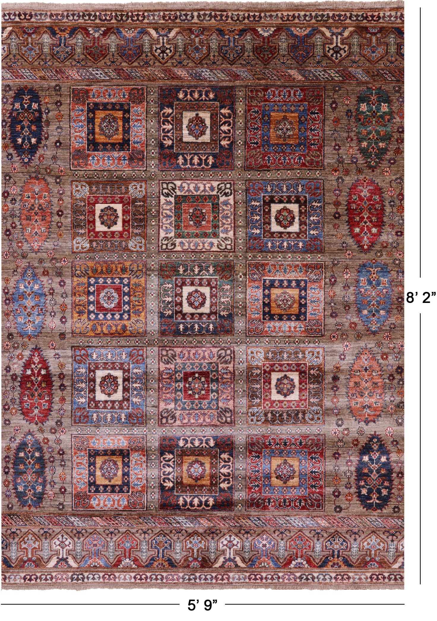 Tribal Persian Gabbeh Hand Knotted Wool Rug - 5' 9" X 8' 2" - Golden Nile