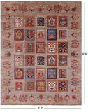 Garden Design Persian Hand Knotted Wool Rug - 5' 2" X 6' 6" - Golden Nile