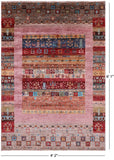 Tribal Persian Gabbeh Hand Knotted Wool Rug - 4' 2" X 6' 1" - Golden Nile