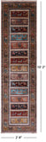 Tribal Persian Gabbeh Hand Knotted Wool Runner Rug - 2' 8" X 10' 2" - Golden Nile