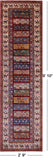 Persian Gabbeh Tribal Hand Knotted Wool Runner Rug - 2' 9" X 9' 10" - Golden Nile